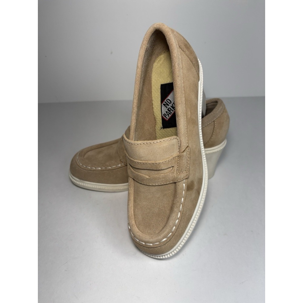 Womens Suede Heeled Loafers Size 6.5‎ B - Picture 5 of 9